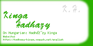 kinga hadhazy business card